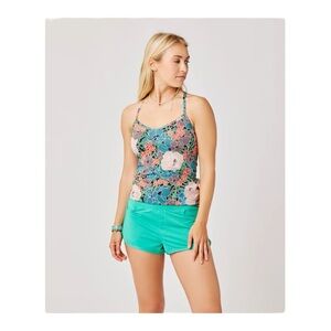 Carve Designs Stinson Tankini Top in Jardin NWOT